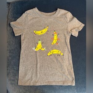 Cat & Jack Gray T-Shirt with Cheerful Banana Design